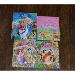 Disney Princess Usborne Look & Find Picture Books Fairy Tale Lot of 4 Frozen